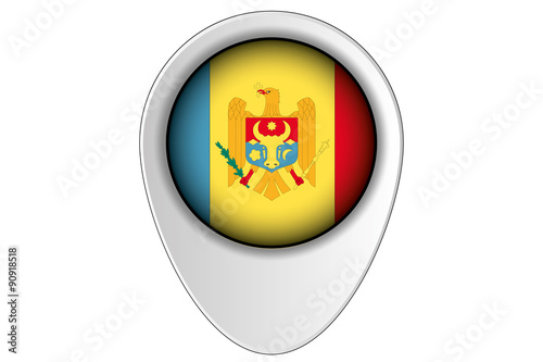 Free Download 3D Map Pointer Flag Illustration of the country of  Moldova - GFXLoad