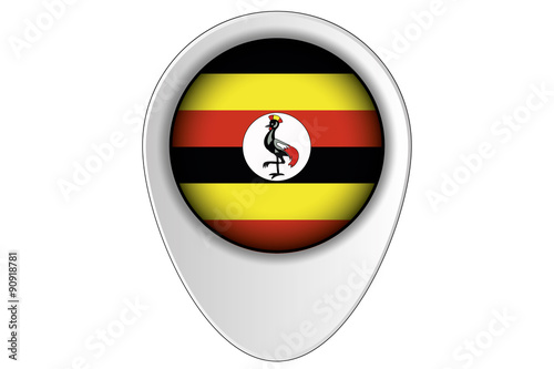 3D Map Pointer Flag Illustration of the country of Uganda Free Download 3D Map Pointer Flag Illustration of the country of Uganda - GFXLoad
