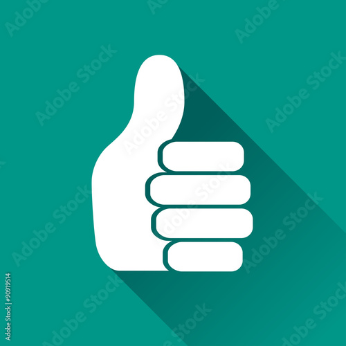 thumb flat design icon