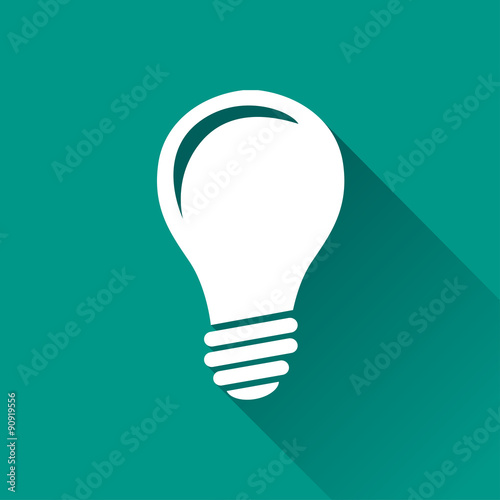 lightbulb flat design icon