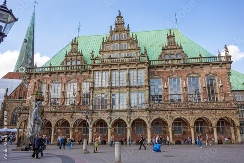 Bremen, Germany - June 6, 2014: Historic town hall of Bremen, Germany