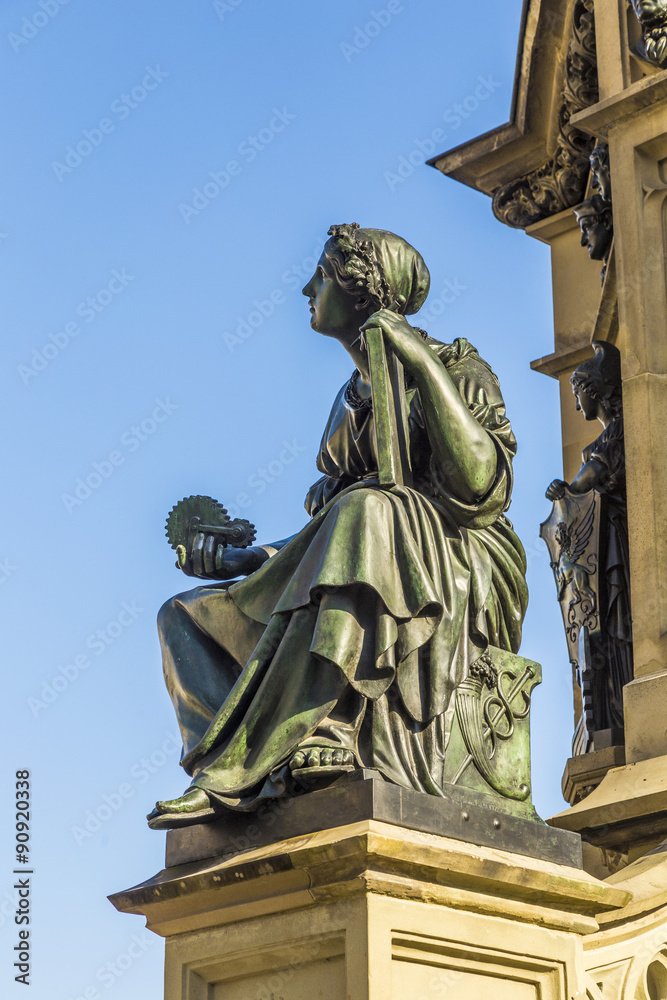 The Johannes Gutenberg monument on the southern Rossmarkt in Fra