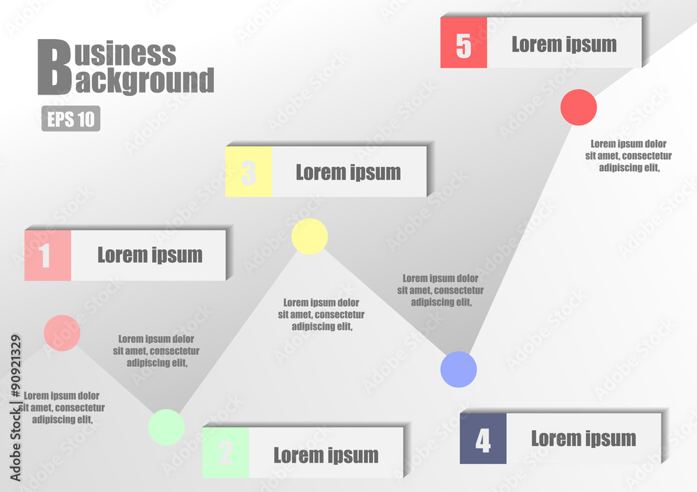 Fototapeta premium Vector : Business line chart and space for text