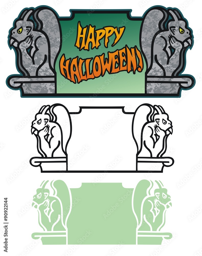 Obraz premium Halloween banner or border