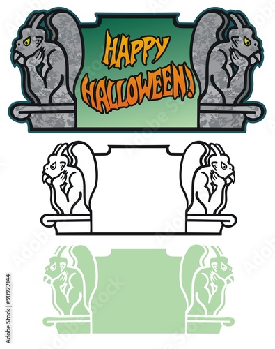 Halloween banner or border