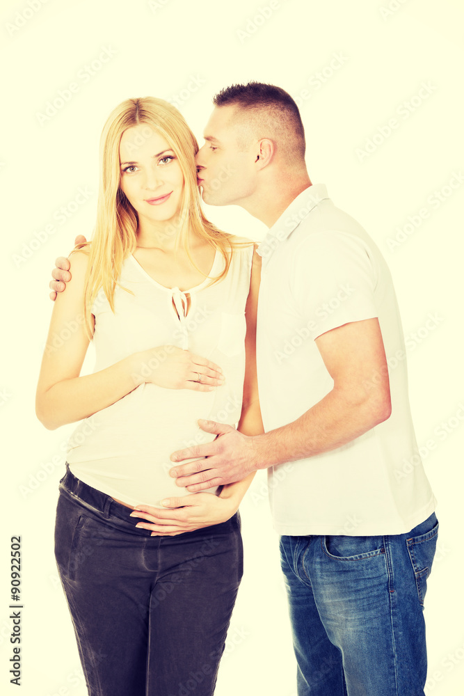 Beautiful young couple expecting baby Beautiful young couple expecting baby