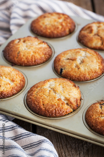 Fresh homemade delicious apple muffins © kate_smirnova