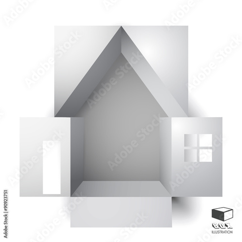 Paper box of an apartment house