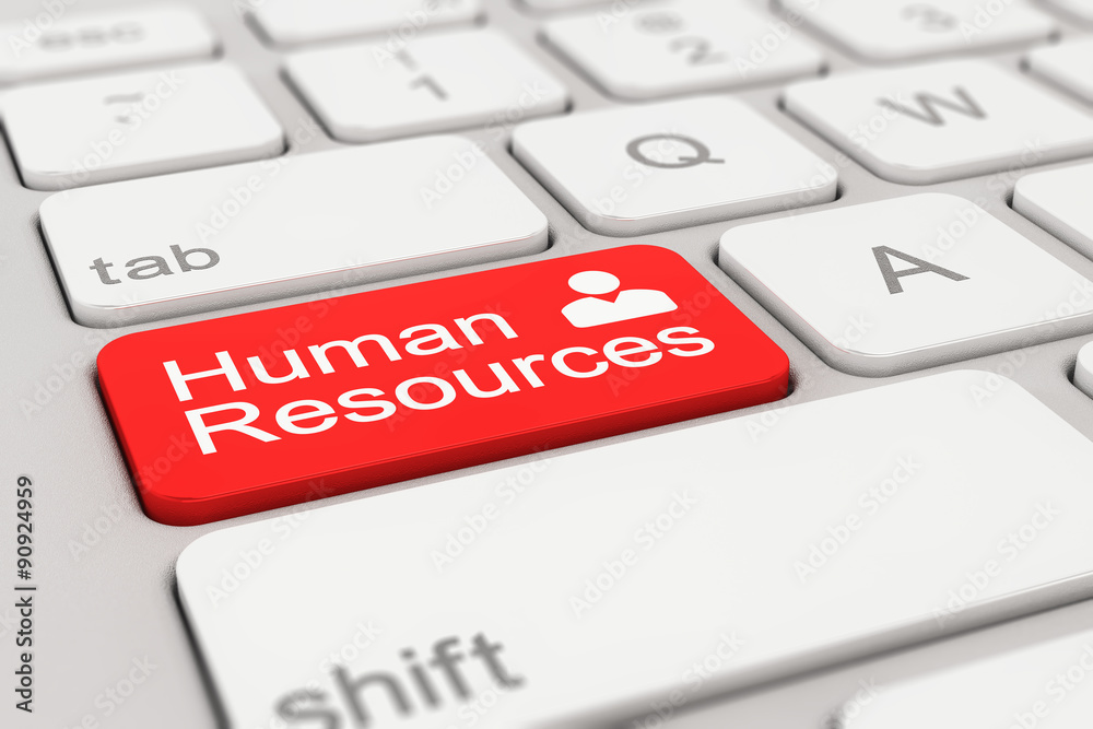 Fototapeta premium Tastatur - human resources - rot