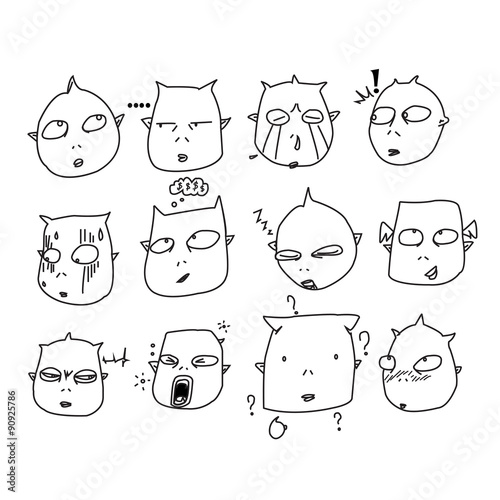 devil emotion, vector 