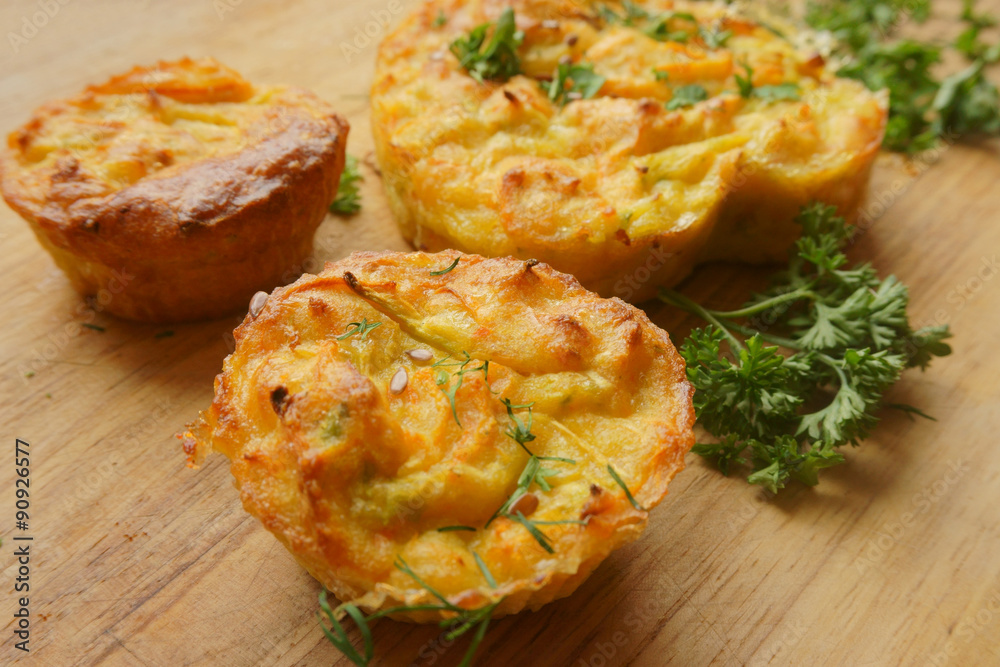 cakes, muffins vegetables