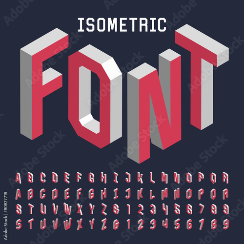Fototapete 3D-Mosaik - Fototapete 3d isometric alphabet vector font.
Isometric letters, numbers and symbols. Three-Dimensional stock vector typography for headlines, posters etc.
