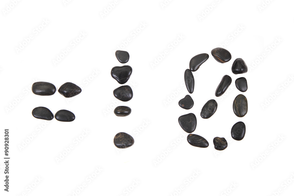 stone alphabet from black stones stone alphabet from black stones