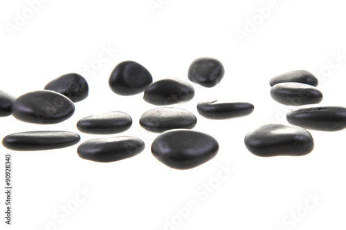 black stones isolated