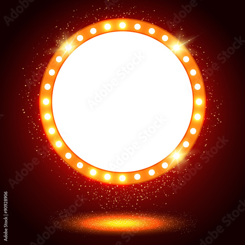 Abstract shining retro light banner