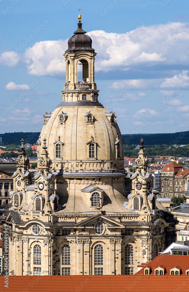 Blick auf die Frauenkirche in Dresden