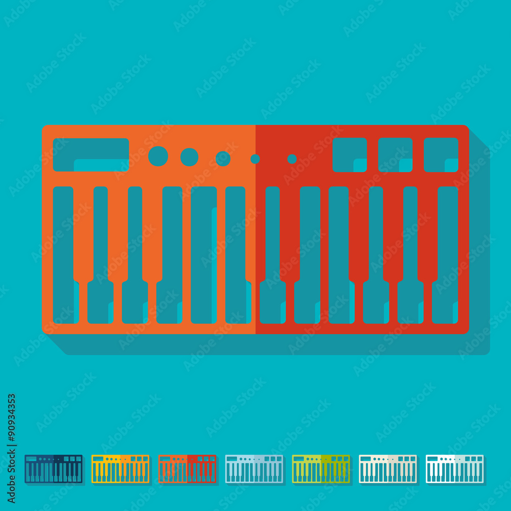 Flat design: synthesizer Flat design: synthesizer