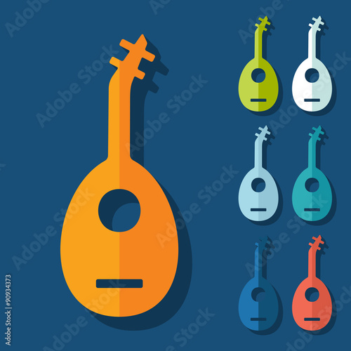 Flat design: lute
