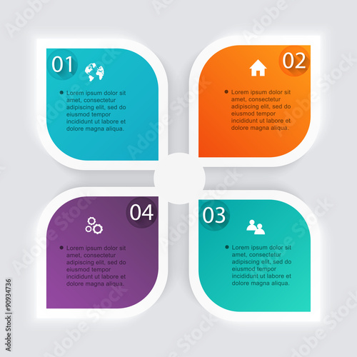 Vector colorful info graphics for your business presentations.
