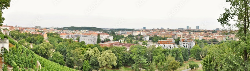 city panorama of Prague