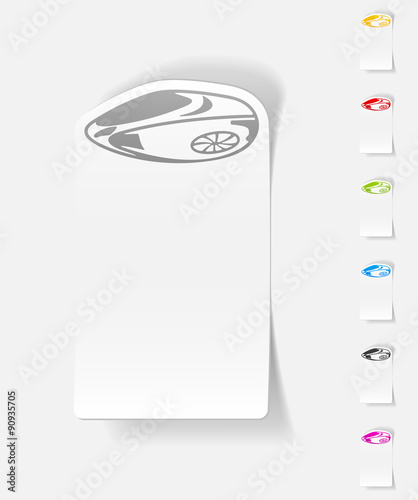 realistic design element. flying car