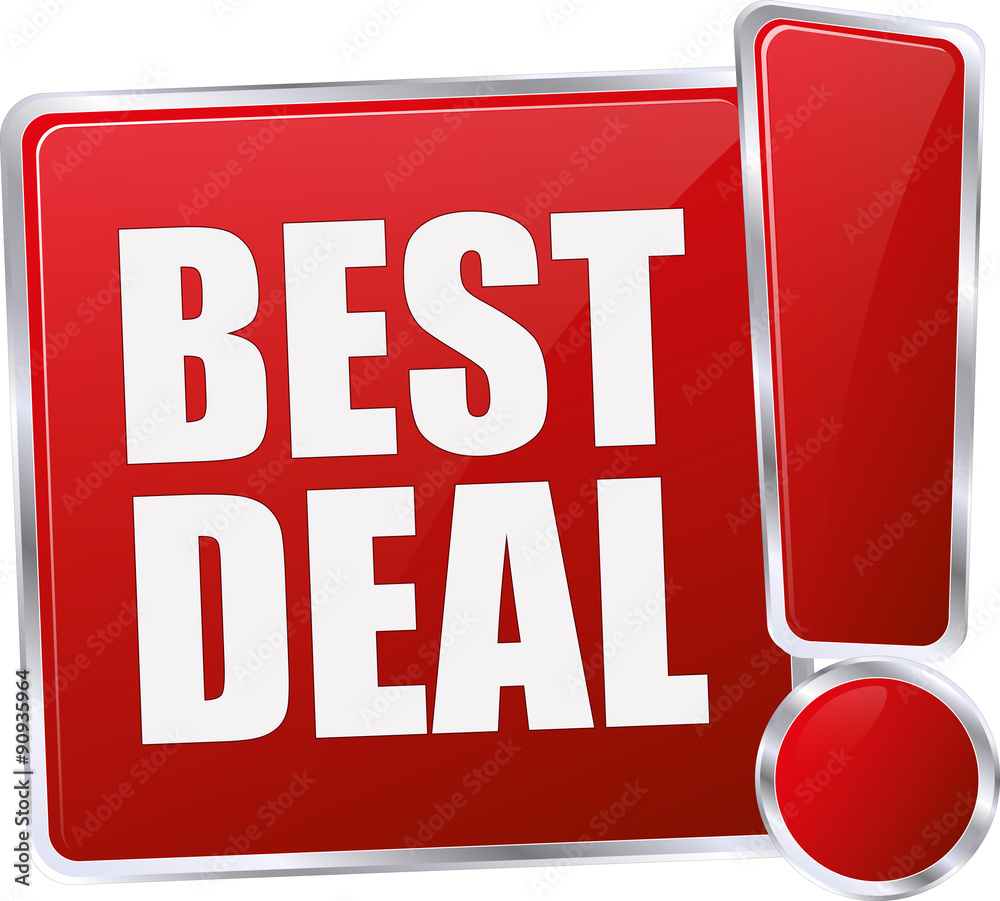 red best deal sign Stock Vector