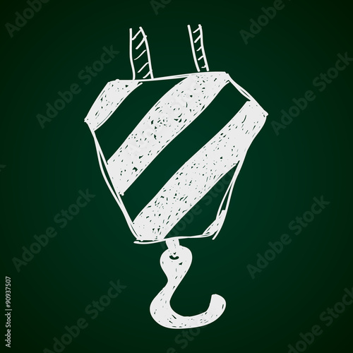 Simple doodle of a crane hook