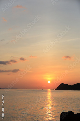 beautiful nature landscape of sunrise on sea © lzf