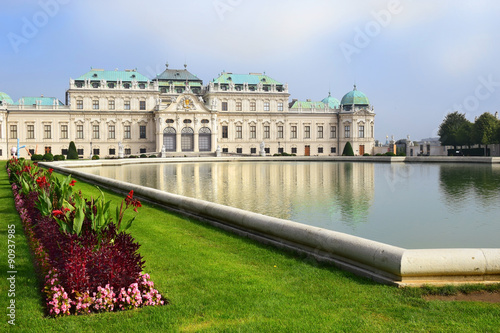 park and baroque palace Upper Belvedere, Vienna, Austria