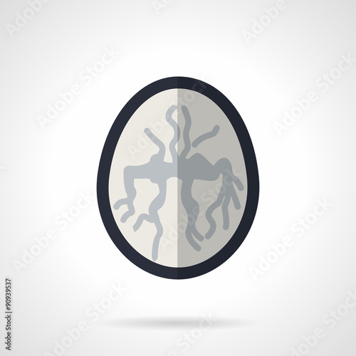 MRI of brain flat vector icon