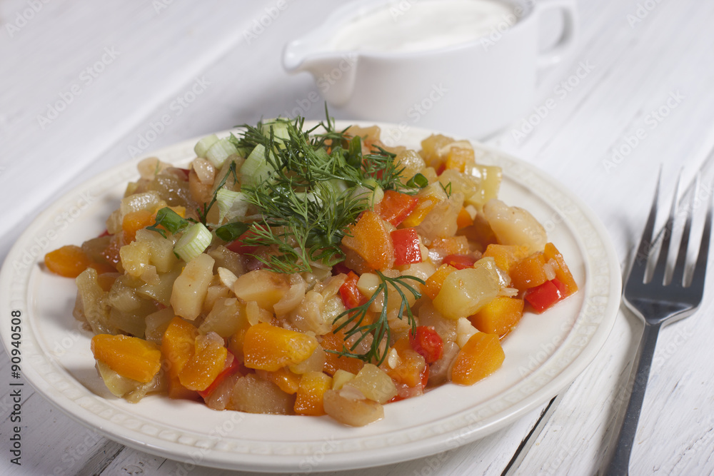 Vegetable stew . Vegetable stew .