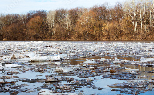 river ice in the spring