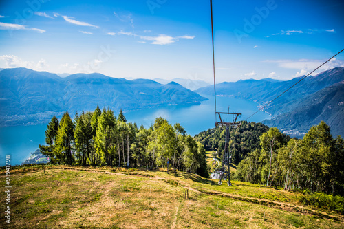 Panoramic view of the Lake Maggiore