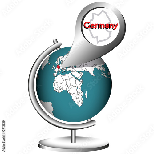 Illustration Vector Graphic Globe Germany