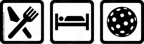 Floorball Eat sleep symbols