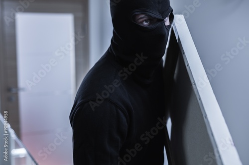 Robber stealing painting