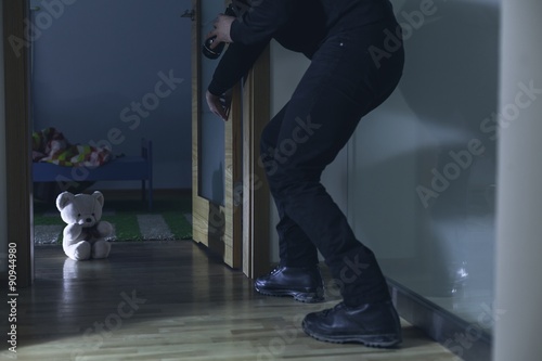 Man breaking into child's bedroom