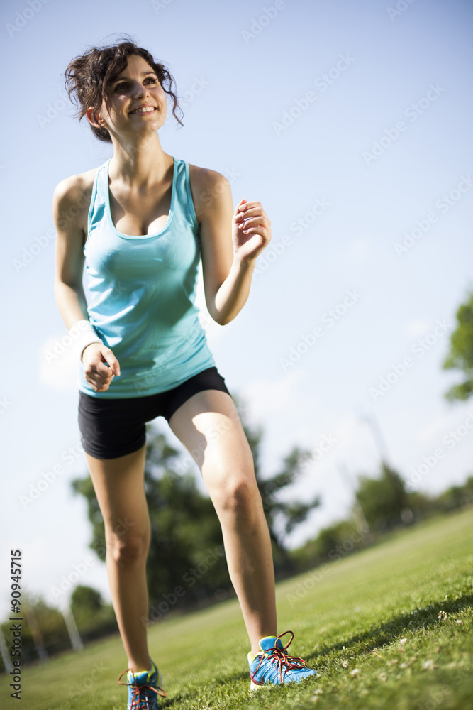 Healthy lifestyle, Woman fitness and Runner feet running Healthy lifestyle, Woman fitness and Runner feet running