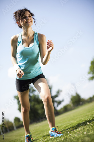 Healthy lifestyle, Woman fitness and Runner feet running © Sebastian Duda