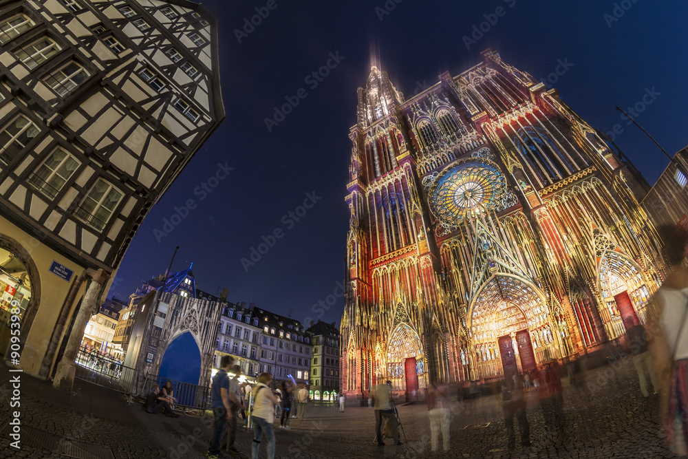 Summer Strasbourg in fish-eye lens