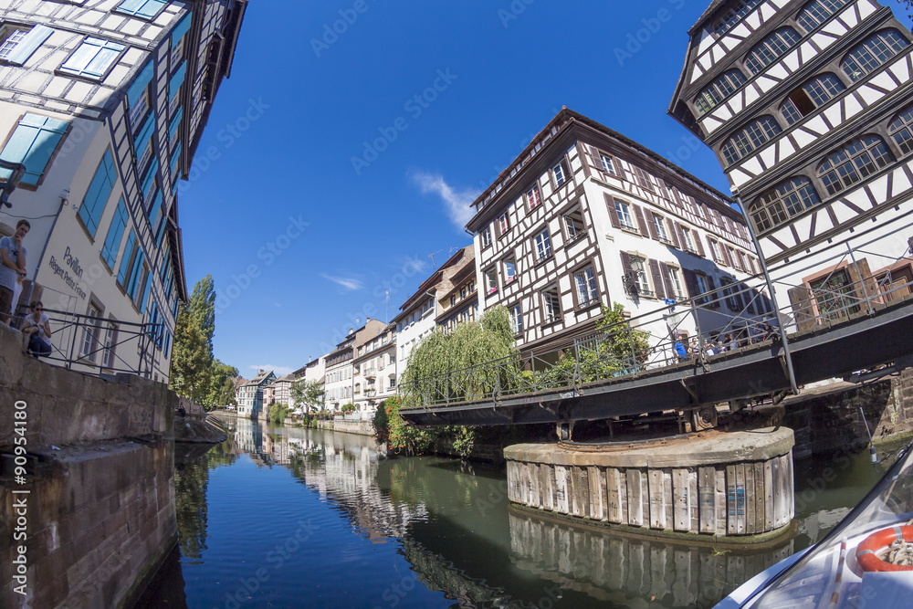 Summer Strasbourg in fish-eye lens
