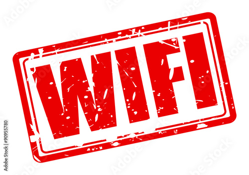 WIFI red stamp text