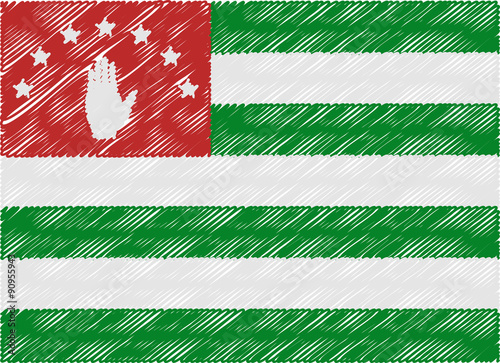 abkhazia flag embroidered zigzag