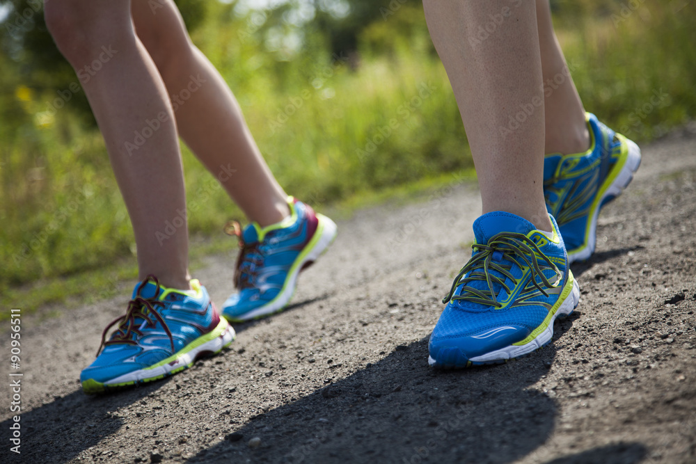 Close up of feet of a runner, training concept