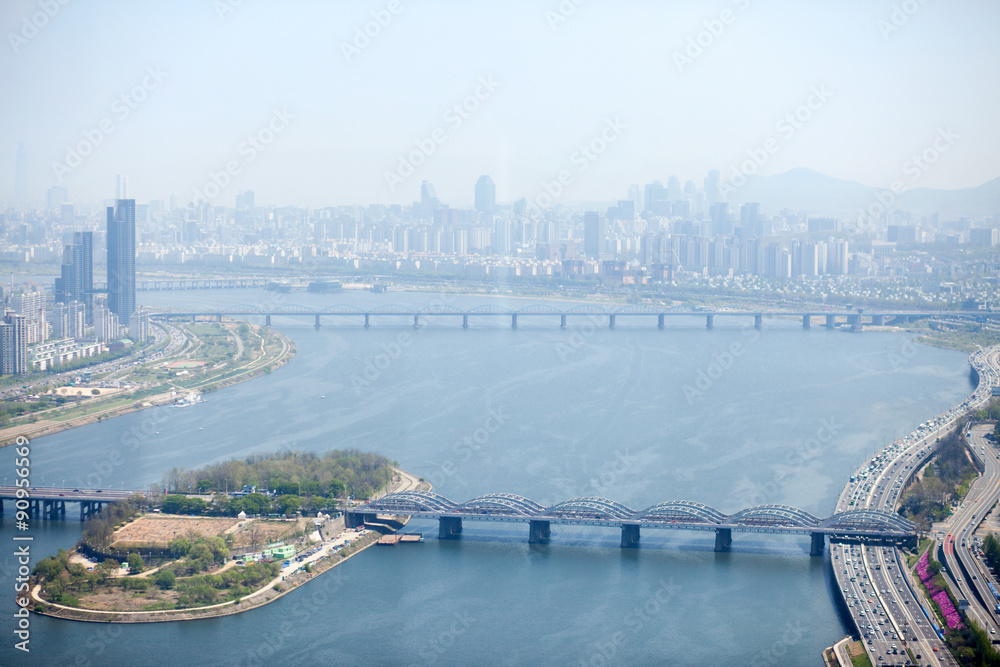 Fototapeta premium View of Seoul from 63 Building