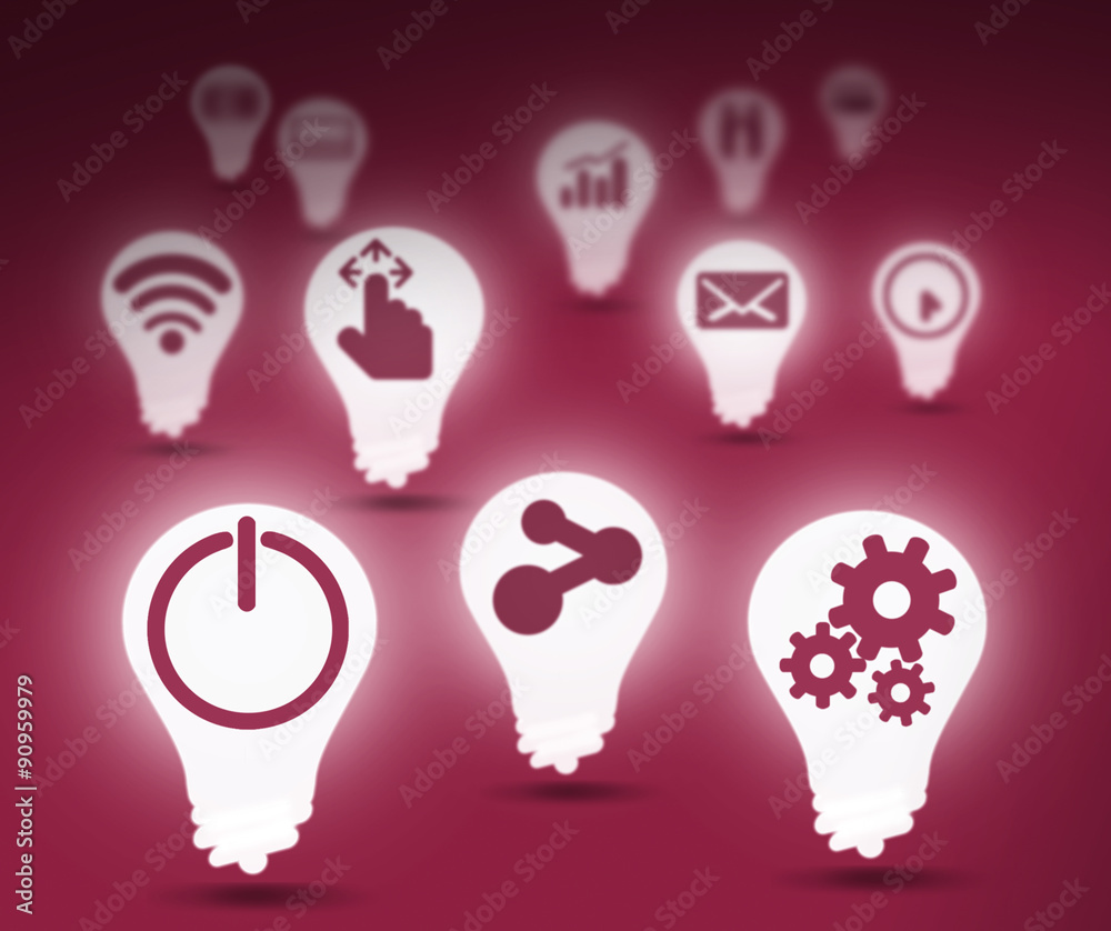 Fototapeta premium Background image with icons