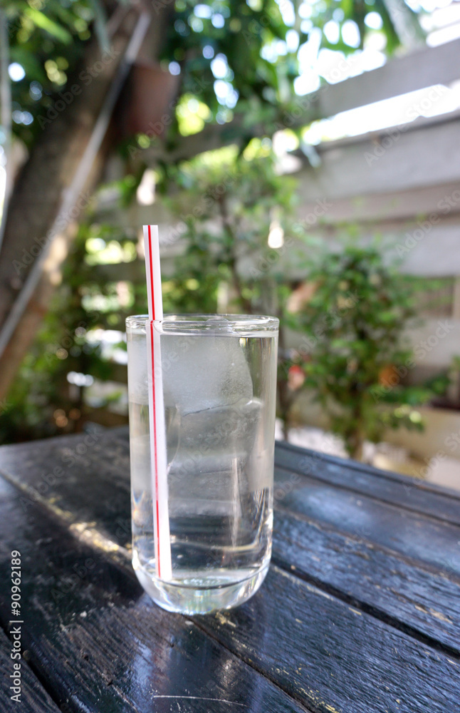 Ice water with ice cube Ice water with ice cube