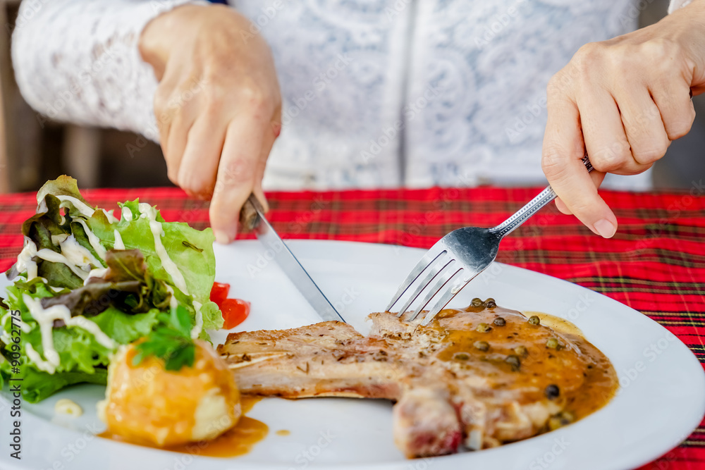 Pork chop steak Pork chop steak