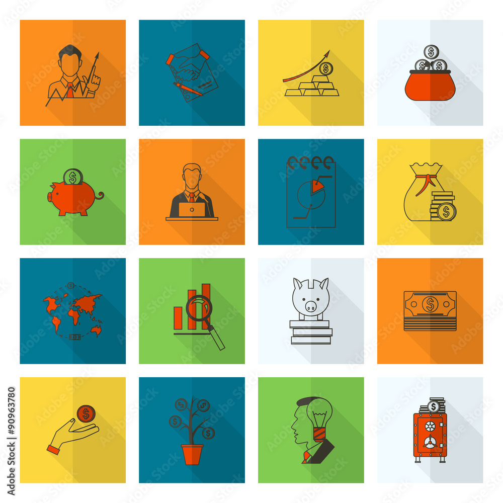 Business and Finance Icon Set Business and Finance Icon Set