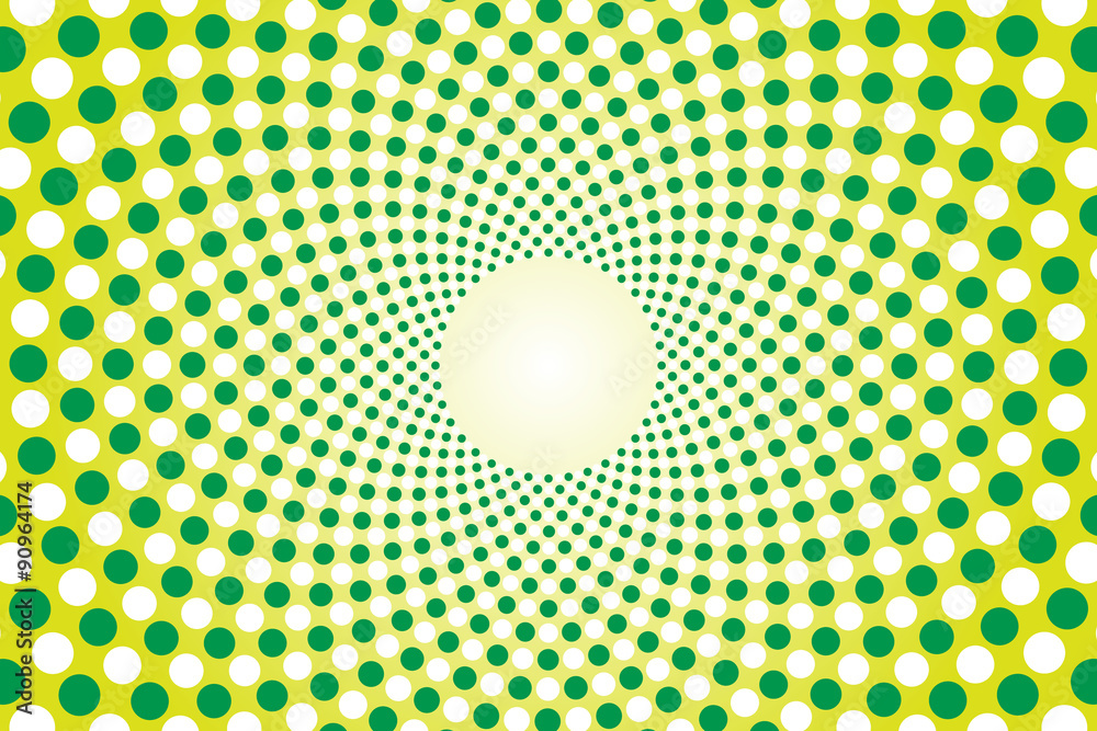 背景素材壁紙 水玉模様 みずたま柄 ポッカドット 点々 円形 丸い 輪 サークル 放射 回転 サイケ Stock Vector Adobe Stock